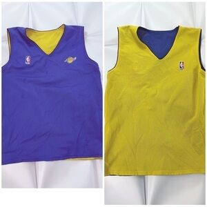 NBA Mens S Lakers Reversible Jersey Tank Embroidered Logo Single Stitch